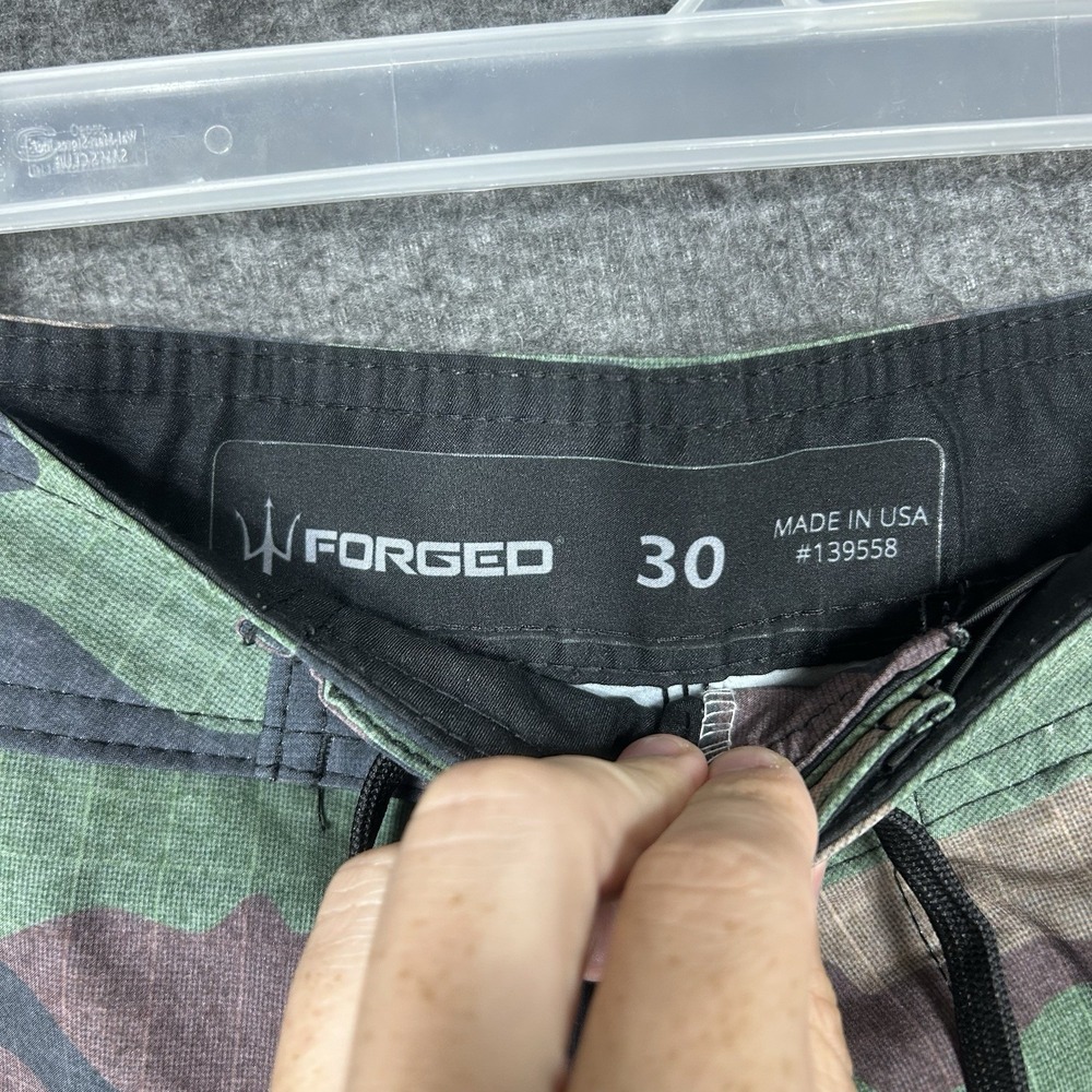 Forged Fightwear Shorts Mens 30 Woodland Camouflage Camo Drawstring MMA training - Picture 5 of 10